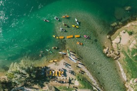 “Keep Rivers Wild” floats across the Morača, a moving reminder of what we’re fighting to protect.